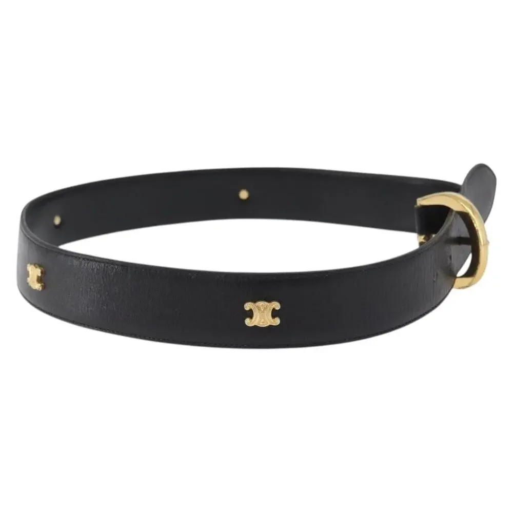 Celine Leather Belt Black